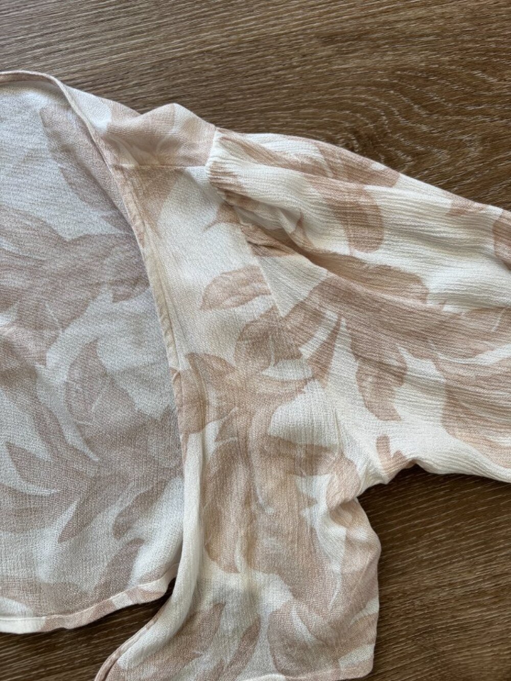 Boho Shrug Tie Front Blouse - Picture 3 of 5